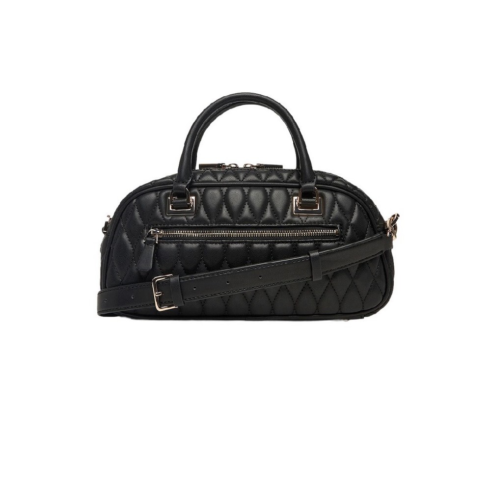 GUESS VALLA SMALL SATCHEL ΤΣΑΝΤΑ ΓΥΝΑΙΚΕΙΑ BLACK