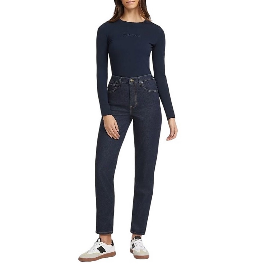 GUESS JEANS G06 MOM  RIVERSIDE STR ΠΑΝΤΕΛΟΝΙ ΓΥΝΑΙΚΕΙΟ DARK BLUE