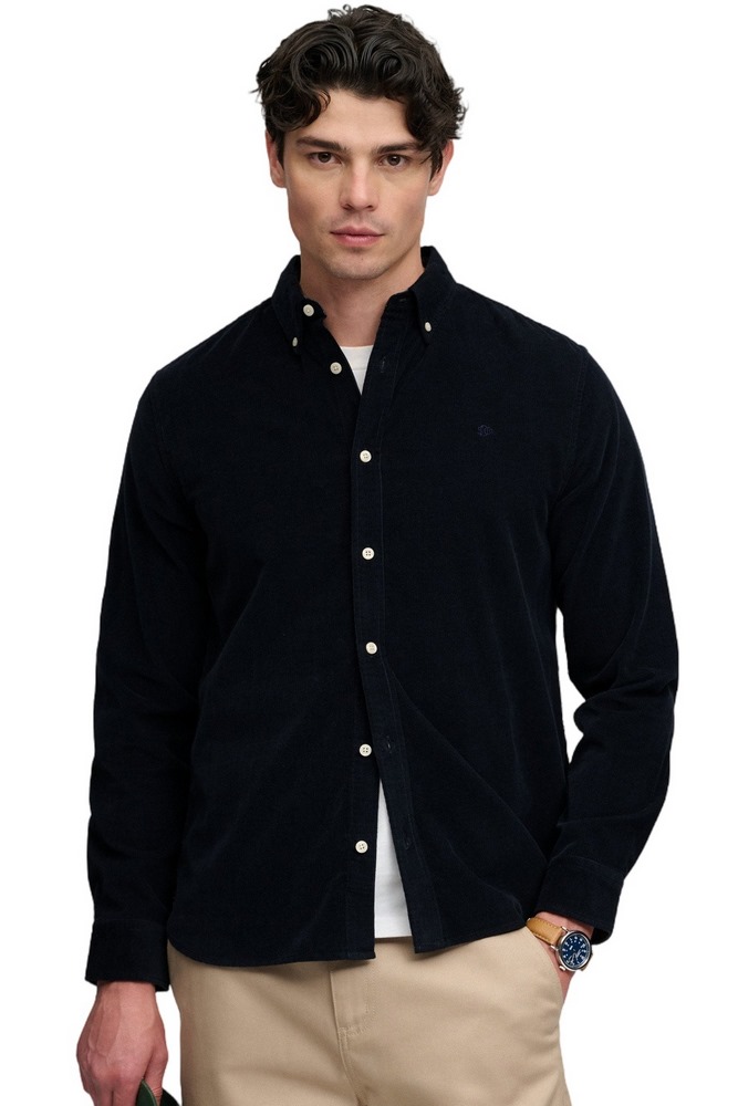 SUPERDRY CLASSIC NEEDLE CORD SHIRT ΠΟΥΚΑΜΙΣΟ ΑΝΔΡΙΚΟ NAVY
