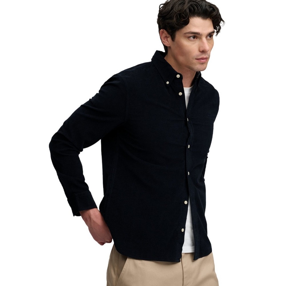 SUPERDRY CLASSIC NEEDLE CORD SHIRT ΠΟΥΚΑΜΙΣΟ ΑΝΔΡΙΚΟ NAVY