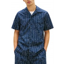 TOMMY JEANS REG AOP CAMP SHIRT EXT ΠΟΥΚΑΜΙΣΟ ΑΝΔΡΙΚΟ NAVY