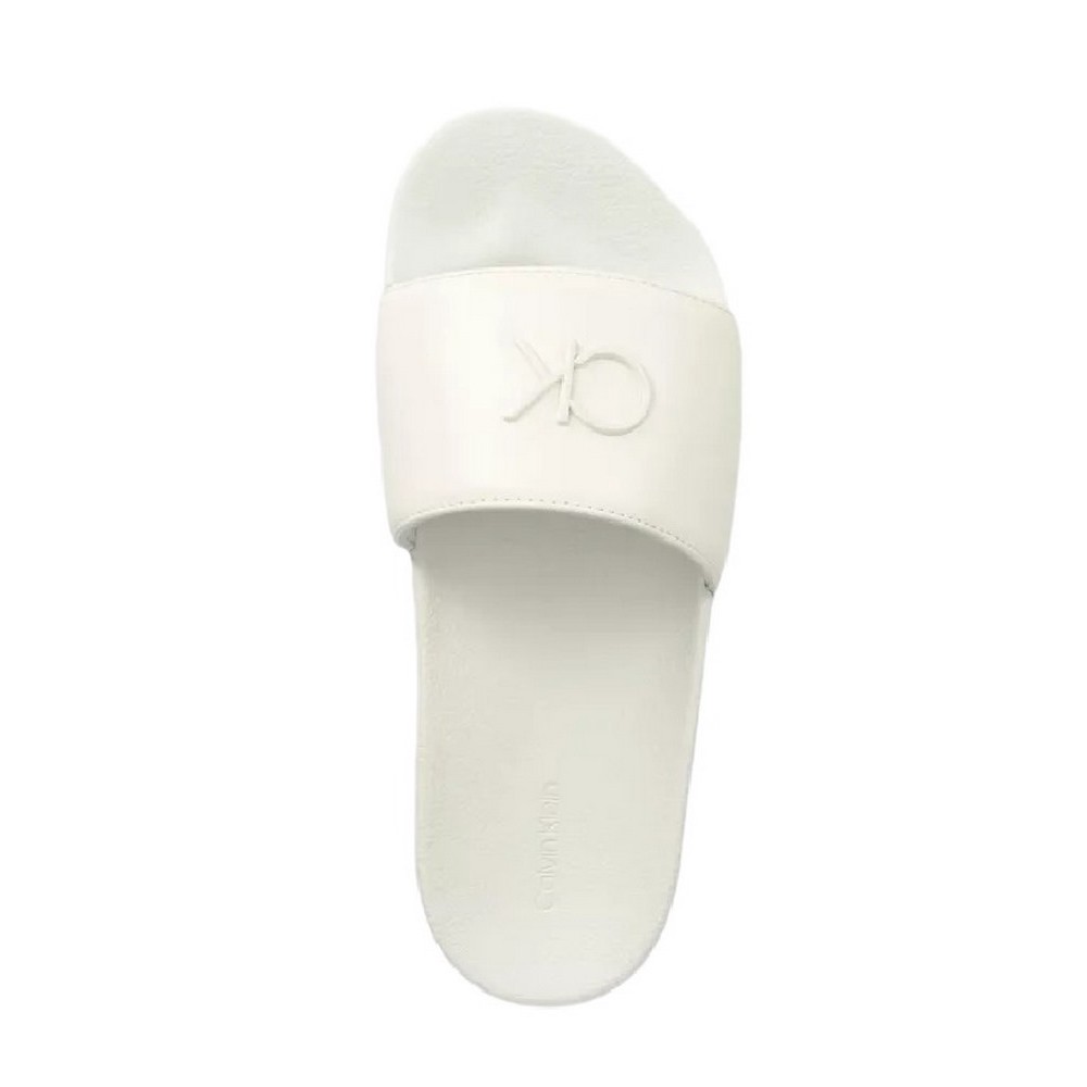 CALVIN KLEIN JEANS POOL SLIDE W/HW ΠΑΝΤΟΦΛΑ ΓΥΝΑΙΚΕΙΑ WHITE