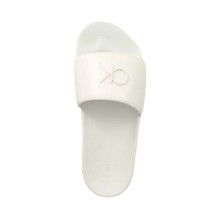 CALVIN KLEIN JEANS POOL SLIDE W/HW ΠΑΝΤΟΦΛΑ ΓΥΝΑΙΚΕΙΑ WHITE