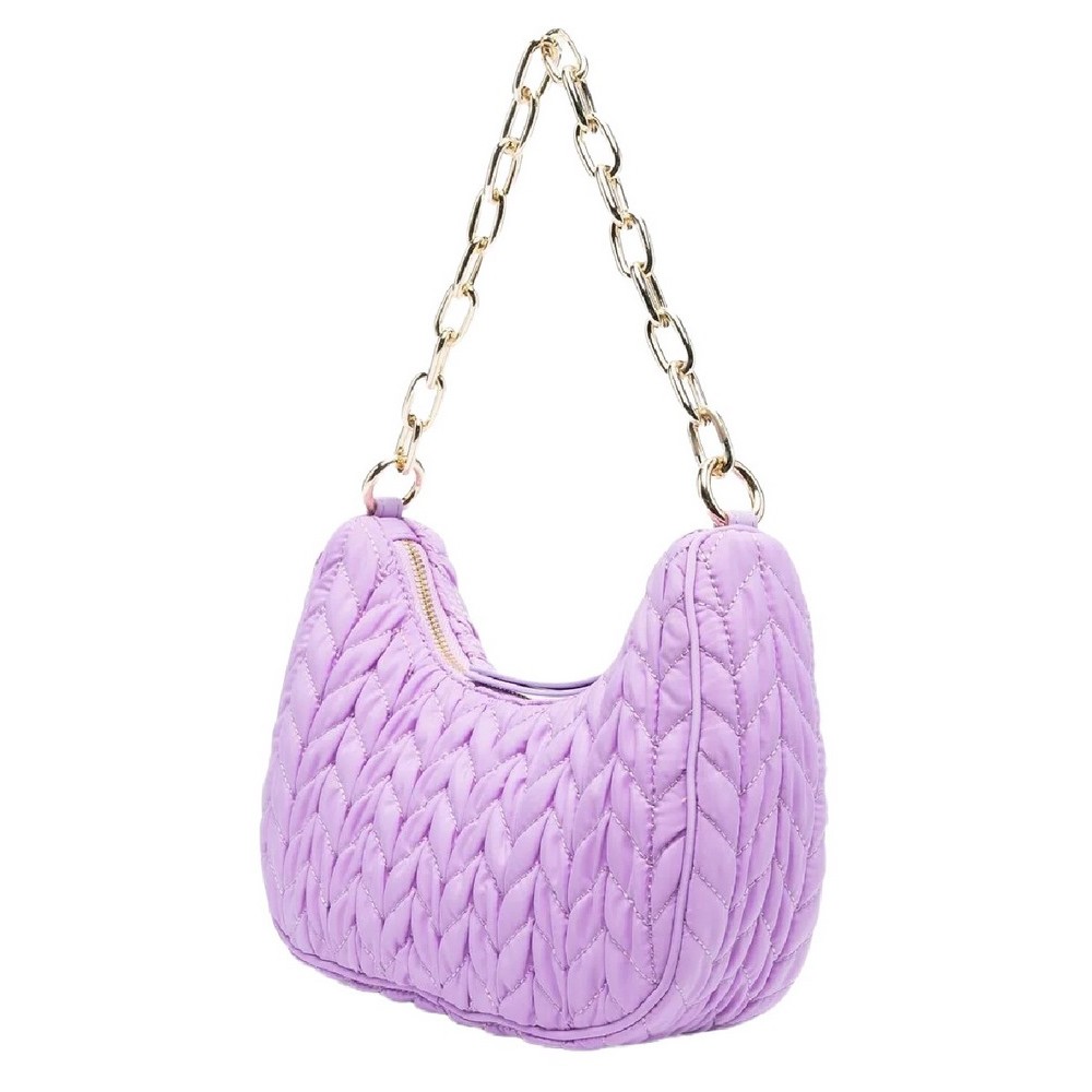 VERSACE JEANS COUTURE RANGE O - CRUNCHY BAGS QUILTED ΤΣΑΝΤΑ ΓΥΝΑΙΚΕΙΑ LILA