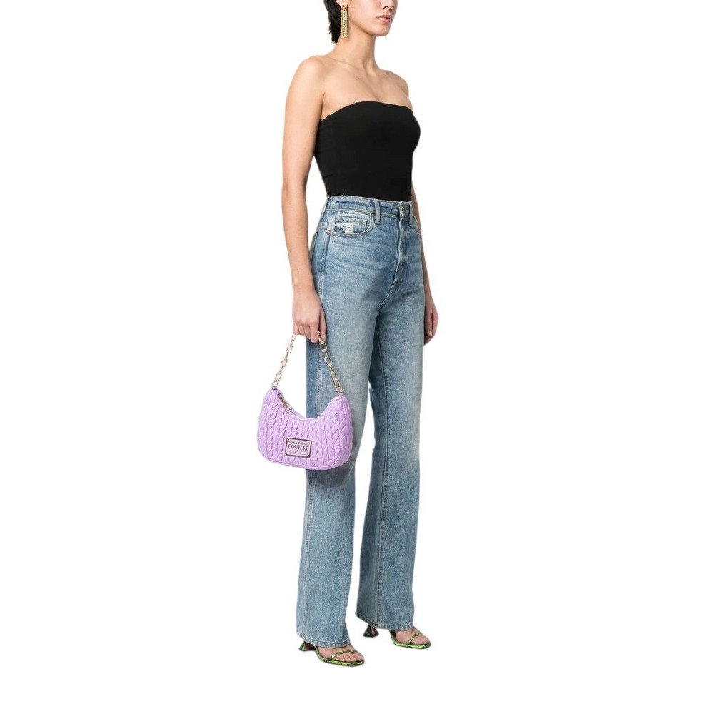VERSACE JEANS COUTURE RANGE O - CRUNCHY BAGS QUILTED ΤΣΑΝΤΑ ΓΥΝΑΙΚΕΙΑ LILA