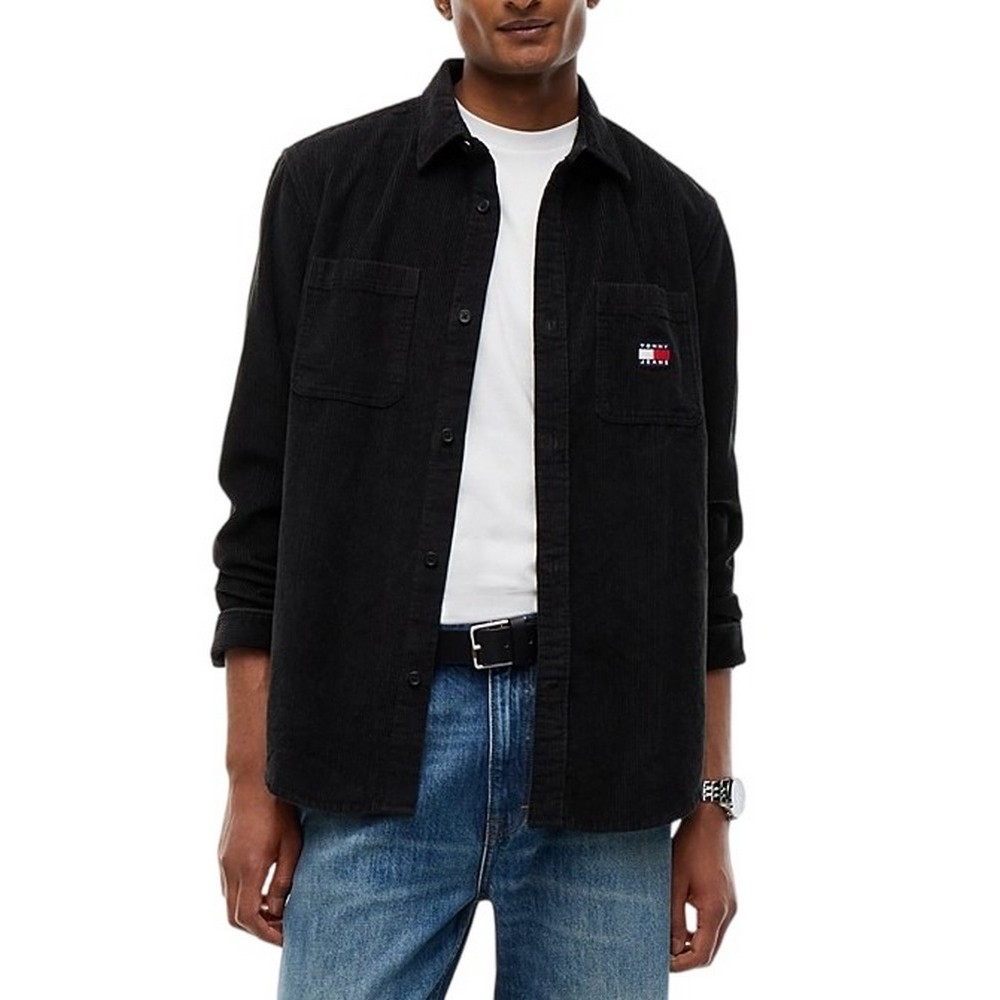 TOMMY JEANS RLX CORDUROY SHIRT EXT ΠΟΥΚΑΜΙΣΟ ΑΝΔΡΙΚΟ BLACK