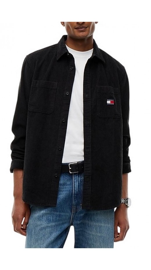 TOMMY JEANS RLX CORDUROY SHIRT EXT ΠΟΥΚΑΜΙΣΟ ΑΝΔΡΙΚΟ BLACK