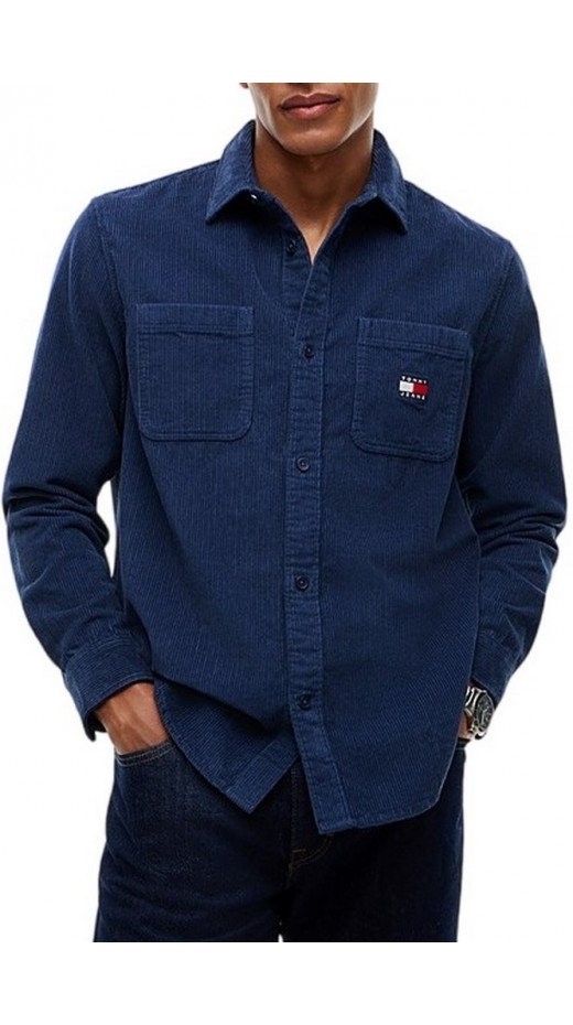 TOMMY JEANS RLX CORDUROY SHIRT EXT ΠΟΥΚΑΜΙΣΟ ΑΝΔΡΙΚΟ BLUE