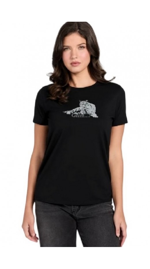 GUESS GRRRR R5 T-SHIRT ΜΠΛΟΥΖΑ ΓΥΝΑΙΚΕΙΑ BLACK