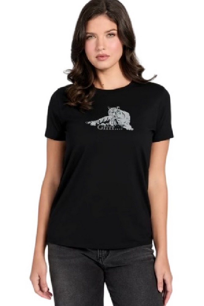 GUESS GRRRR R5 T-SHIRT ΜΠΛΟΥΖΑ ΓΥΝΑΙΚΕΙΑ BLACK