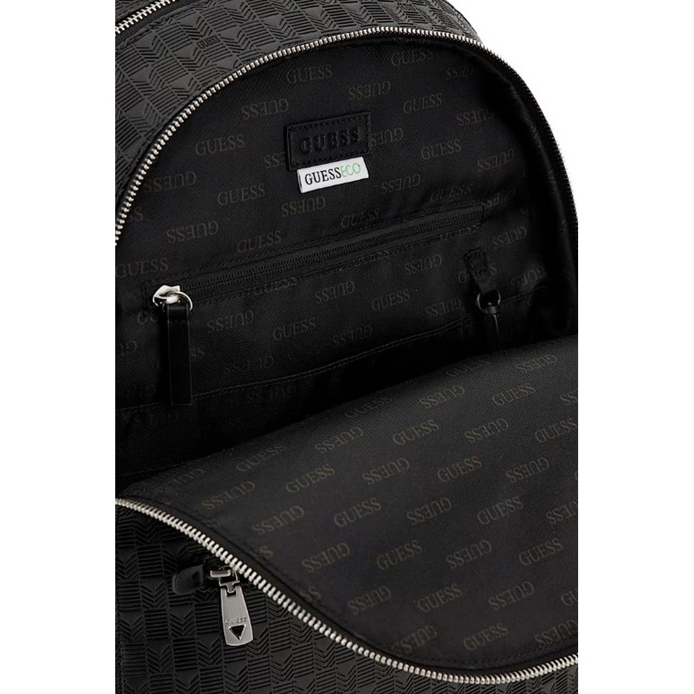 GUESS TORINO ROUNDED BACKPACK ΤΣΑΝΤΑ ΑΝΔΡΙΚΗ BLACK