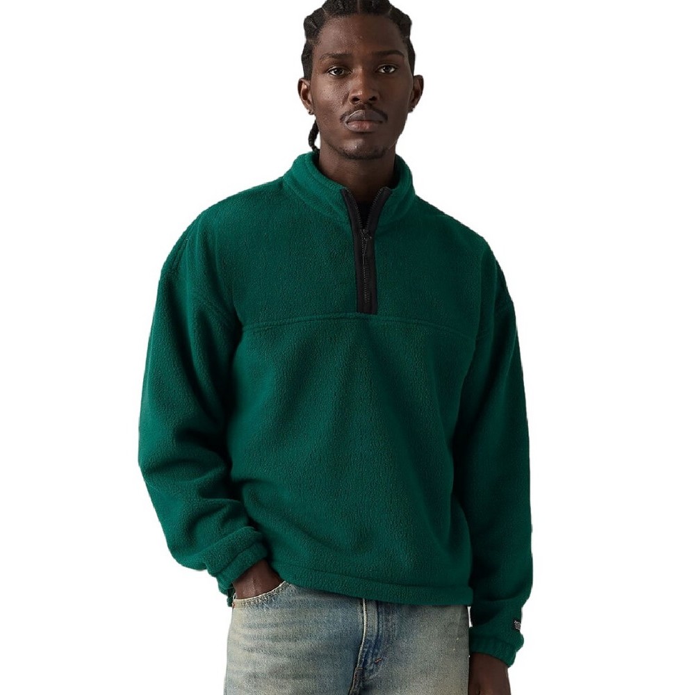 LEVIS REDWOOD HALF ZIP ΜΠΛΟΥΖΑ ΦΟΥΤΕΡ ΑΝΔΡΙΚΗ GREEN