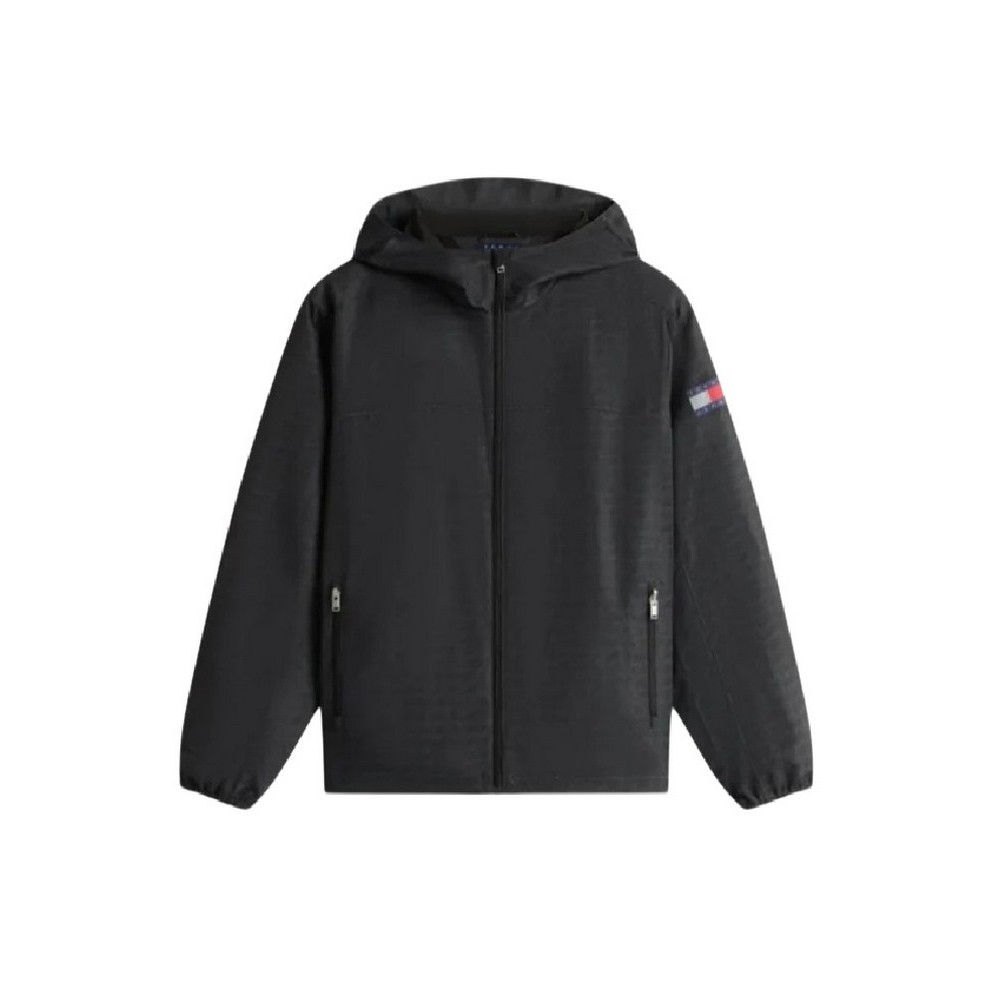 TOMMY JEANS AOP PACKABLE WINDBREAKER ΜΠΟΥΦΑΝ ΑΝΔΡΙΚΟ BLACK