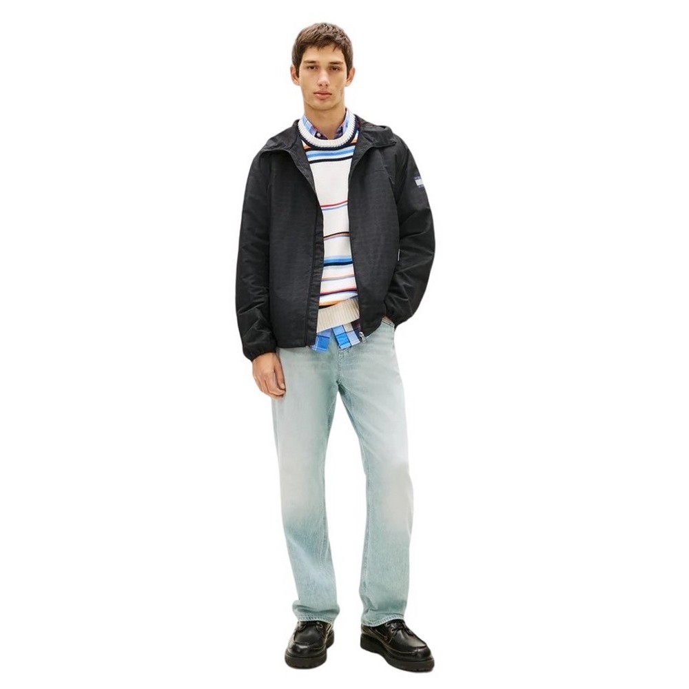 TOMMY JEANS AOP PACKABLE WINDBREAKER ΜΠΟΥΦΑΝ ΑΝΔΡΙΚΟ BLACK