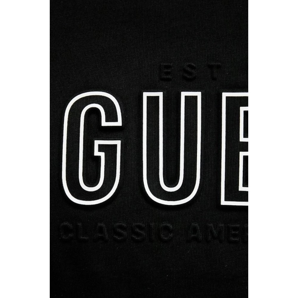 GUESS EMBOSSED LOGO TEE T-SHIRT ΜΠΛΟΥΖΑ ΑΝΔΡΙΚΗ BLACK