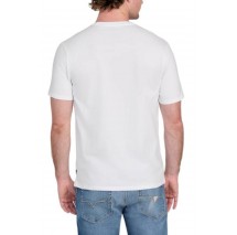 GUESS EMBOSSED LOGO TEE T-SHIRT ΜΠΛΟΥΖΑ ΑΝΔΡΙΚΗ WHITE