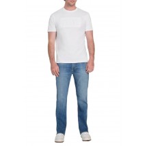 GUESS EMBOSSED LOGO TEE T-SHIRT ΜΠΛΟΥΖΑ ΑΝΔΡΙΚΗ WHITE
