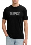 GUESS EMBOSSED LOGO TEE T-SHIRT ΜΠΛΟΥΖΑ ΑΝΔΡΙΚΗ BLACK
