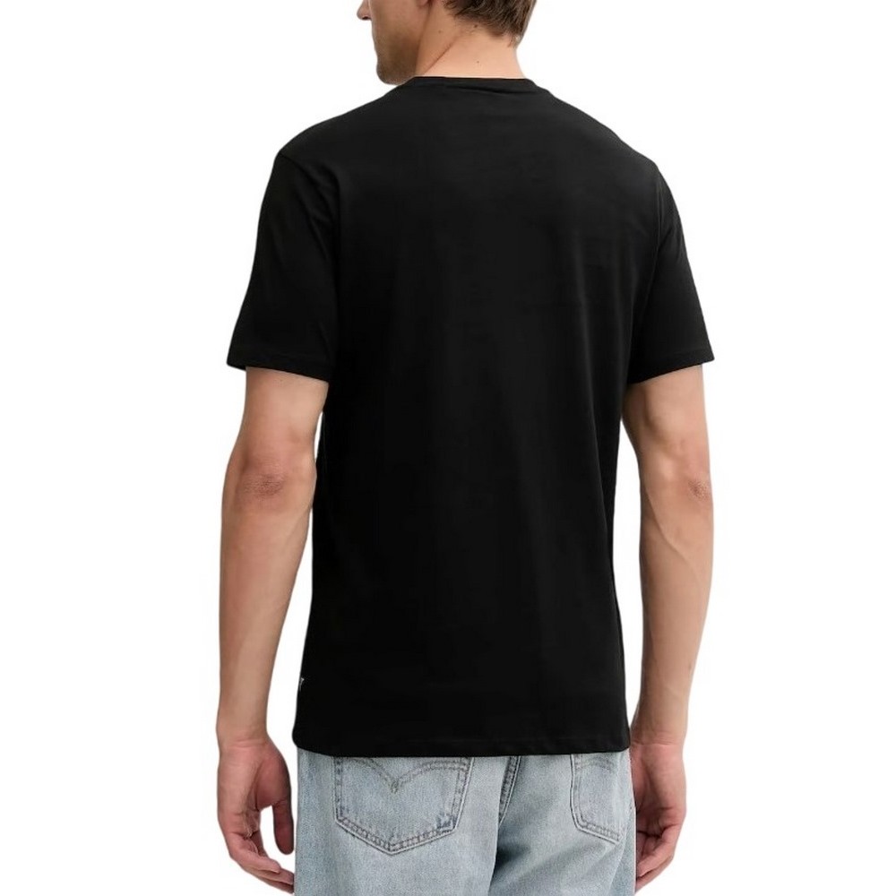 GUESS EMBOSSED LOGO TEE T-SHIRT ΜΠΛΟΥΖΑ ΑΝΔΡΙΚΗ BLACK