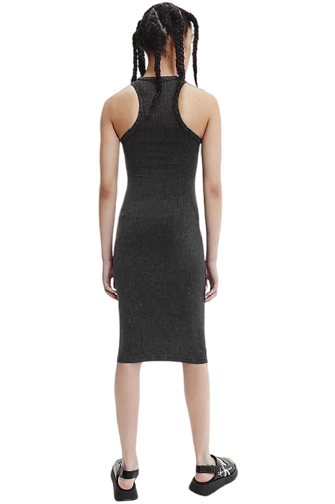 CALVIN KLEIN JEANS ACID WASH RIB TANK DRESS ΦΟΡΕΜΑ ΓΥΝΑΙΚΕΙΟ DARK GREY