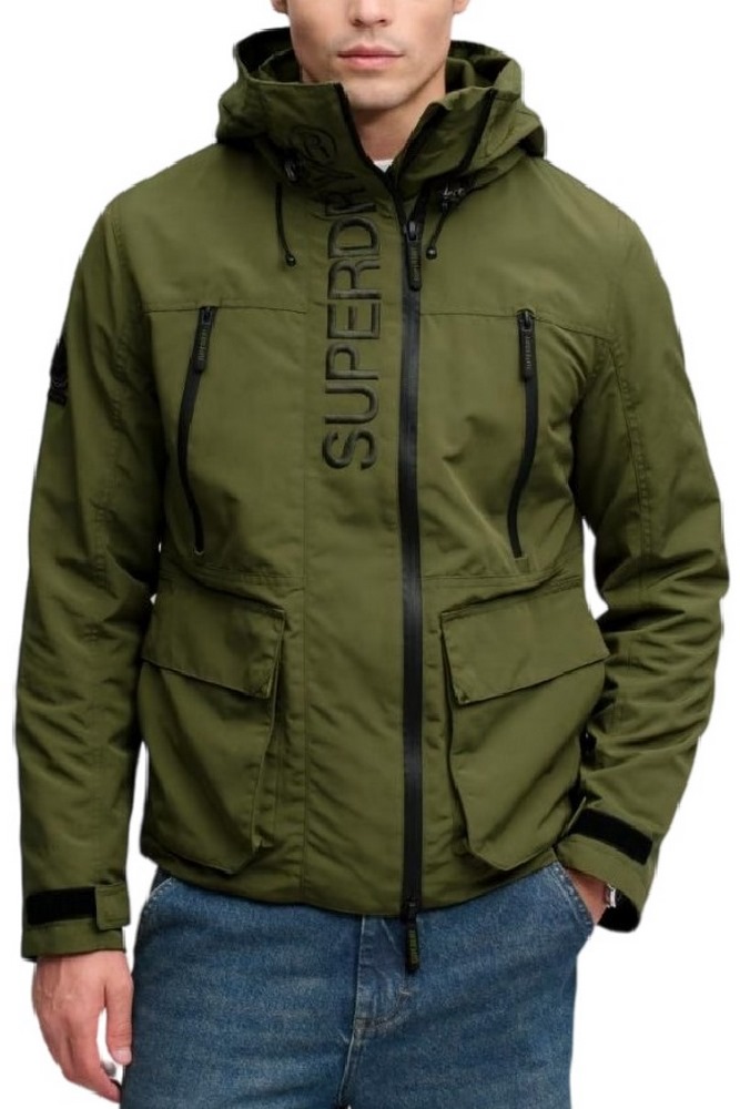 SUPERDRY HOOD ULTIMATE EMB WINBREAKER ΜΠΟΥΦΑΝ ΑΝΔΡΙΚΟ KHAKI