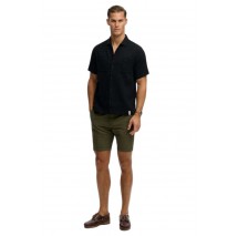 SUPERDRY D2 STUD MERCHANT TEXTURED S/S SHIRT ΠΟΥΚΑΜΙΣΟ ΑΝΔΡΙΚΟ BLACK