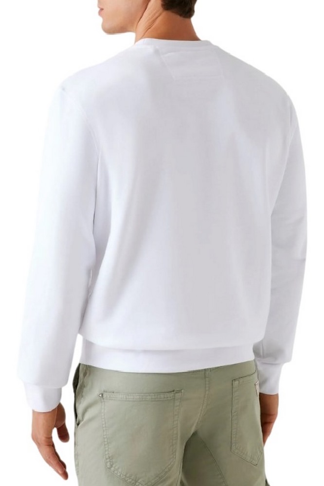 GUESS TRIANGLE CN SWEATSHIRT ΦΟΥΤΕΡ ΑΝΔΡΙΚΟ WHITE