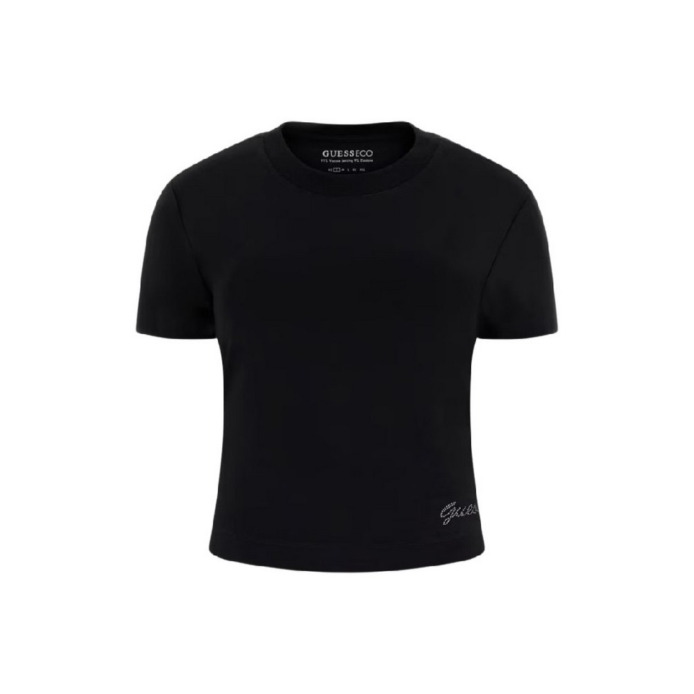 GUESS BASIC MINI LOGO T-SHIRT ΜΠΛΟΥΖΑ ΓΥΝΑΙΚΕΙΑ BLACK