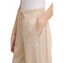 GUESS OCTAVIA WIDE LEG PANTS ΦΟΡΜΑ ΓΥΝΑΙΚΕΙΑ LIGHT BEIGE