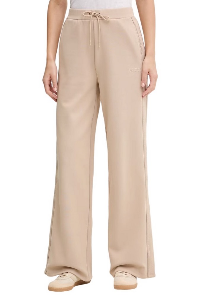 GUESS OCTAVIA WIDE LEG PANTS ΦΟΡΜΑ ΓΥΝΑΙΚΕΙΑ LIGHT BEIGE