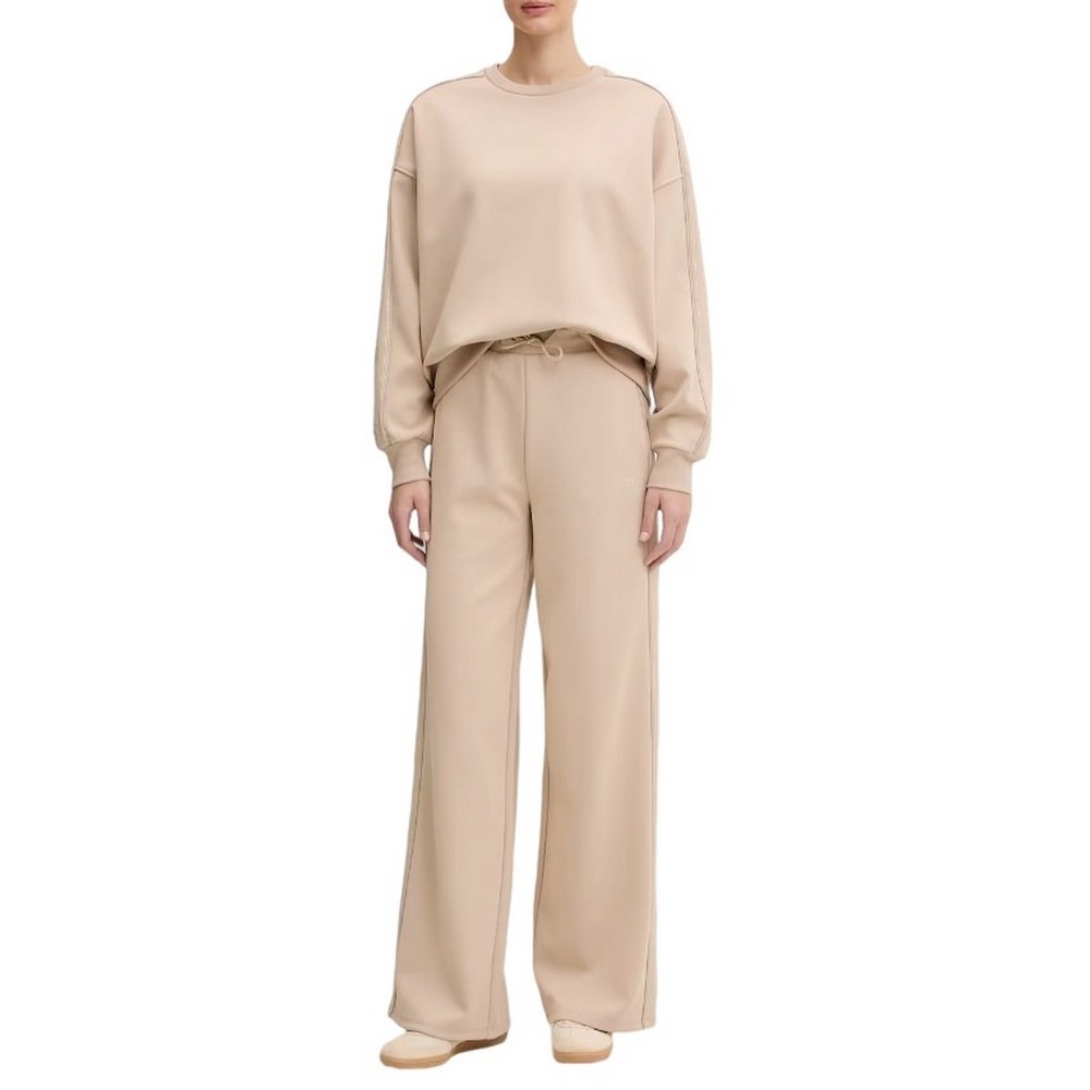 GUESS OCTAVIA WIDE LEG PANTS ΦΟΡΜΑ ΓΥΝΑΙΚΕΙΑ LIGHT BEIGE