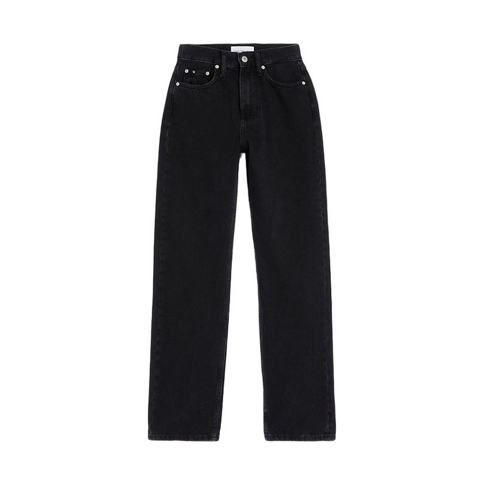 CALVIN KLEIN JEANS HIGH RISE STRAIGHT ΠΑΝΤΕΛΟΝΙ ΓΥΝΑΙΚΕΙΟ BLACK