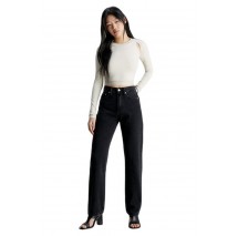 CALVIN KLEIN JEANS HIGH RISE STRAIGHT ΠΑΝΤΕΛΟΝΙ ΓΥΝΑΙΚΕΙΟ BLACK