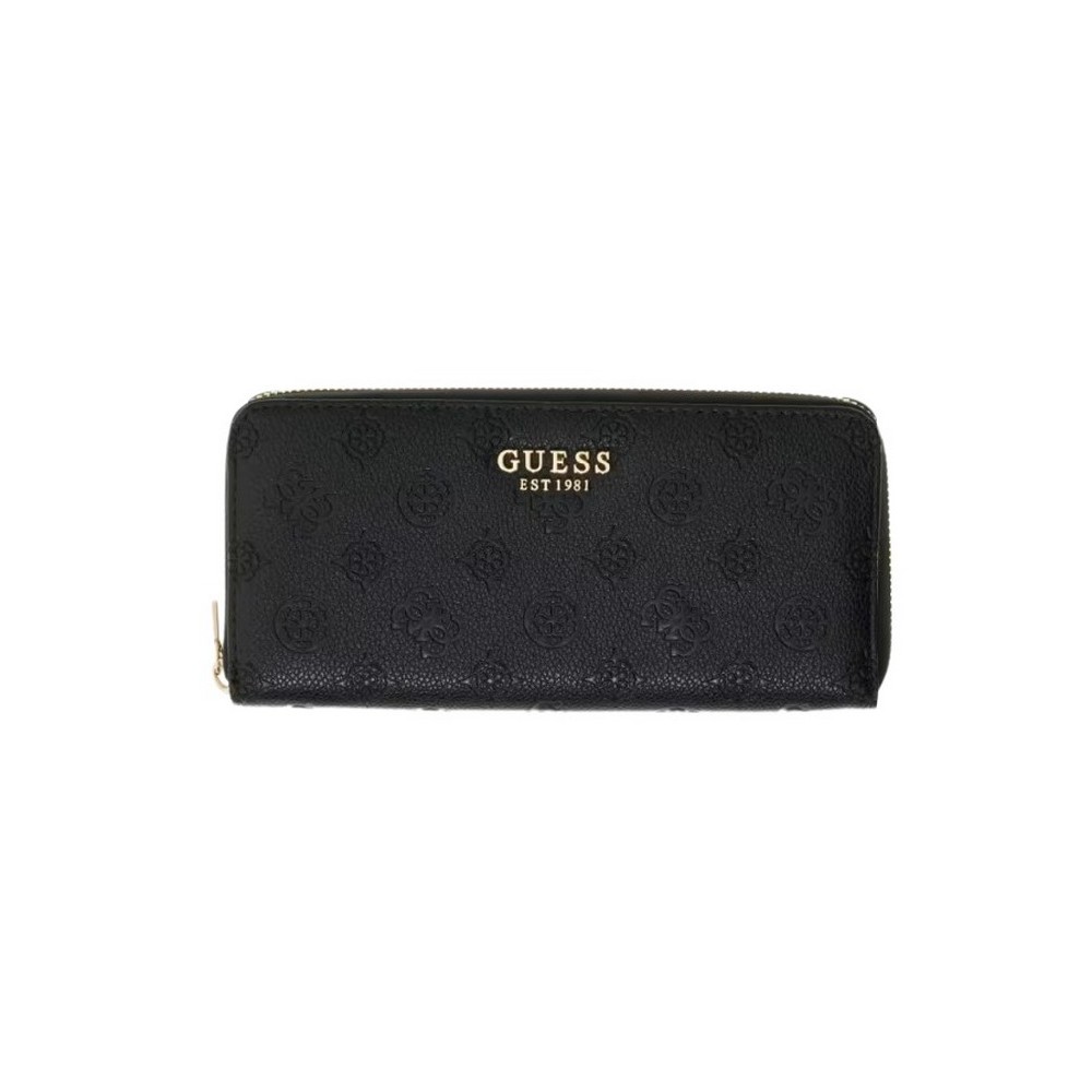 GUESS ELLA LOGO SLG LRG ZIP AROUND ΠΟΡΤΟΦΟΛΙ ΓΥΝΑΙΚΕΙΟ BLACK