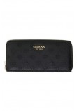 GUESS ELLA LOGO SLG LRG ZIP AROUND ΠΟΡΤΟΦΟΛΙ ΓΥΝΑΙΚΕΙΟ BLACK