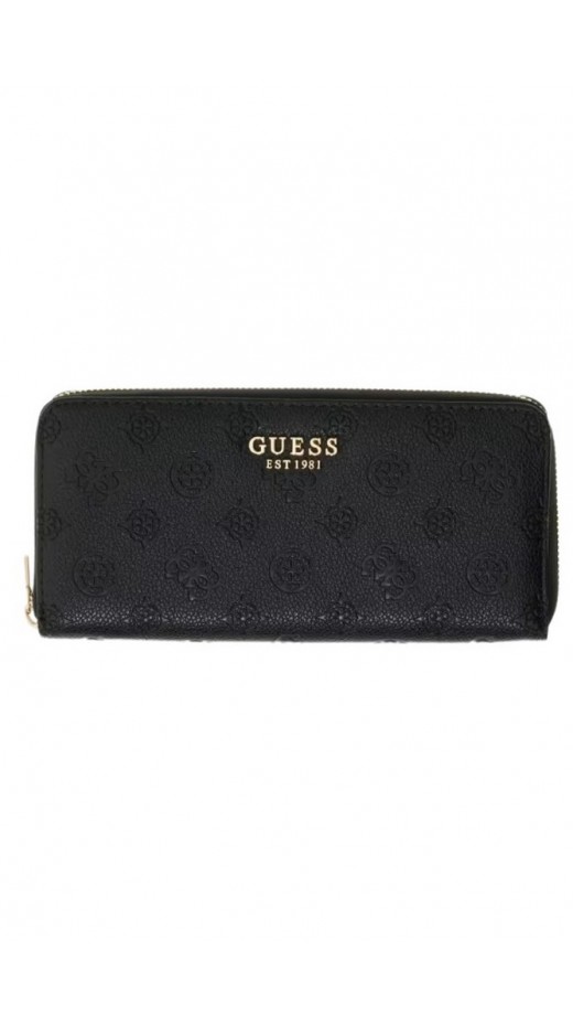 GUESS ELLA LOGO SLG LRG ZIP AROUND ΠΟΡΤΟΦΟΛΙ ΓΥΝΑΙΚΕΙΟ BLACK