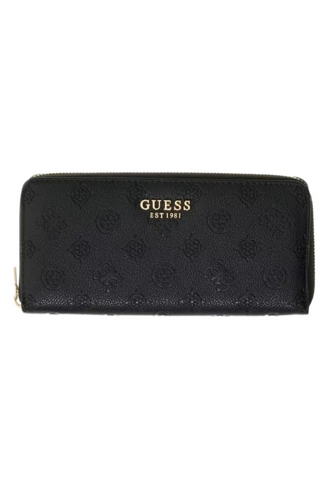 GUESS ELLA LOGO SLG LRG ZIP AROUND ΠΟΡΤΟΦΟΛΙ ΓΥΝΑΙΚΕΙΟ BLACK