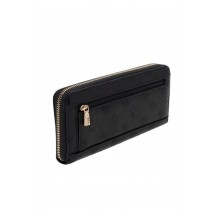 GUESS ELLA LOGO SLG LRG ZIP AROUND ΠΟΡΤΟΦΟΛΙ ΓΥΝΑΙΚΕΙΟ BLACK