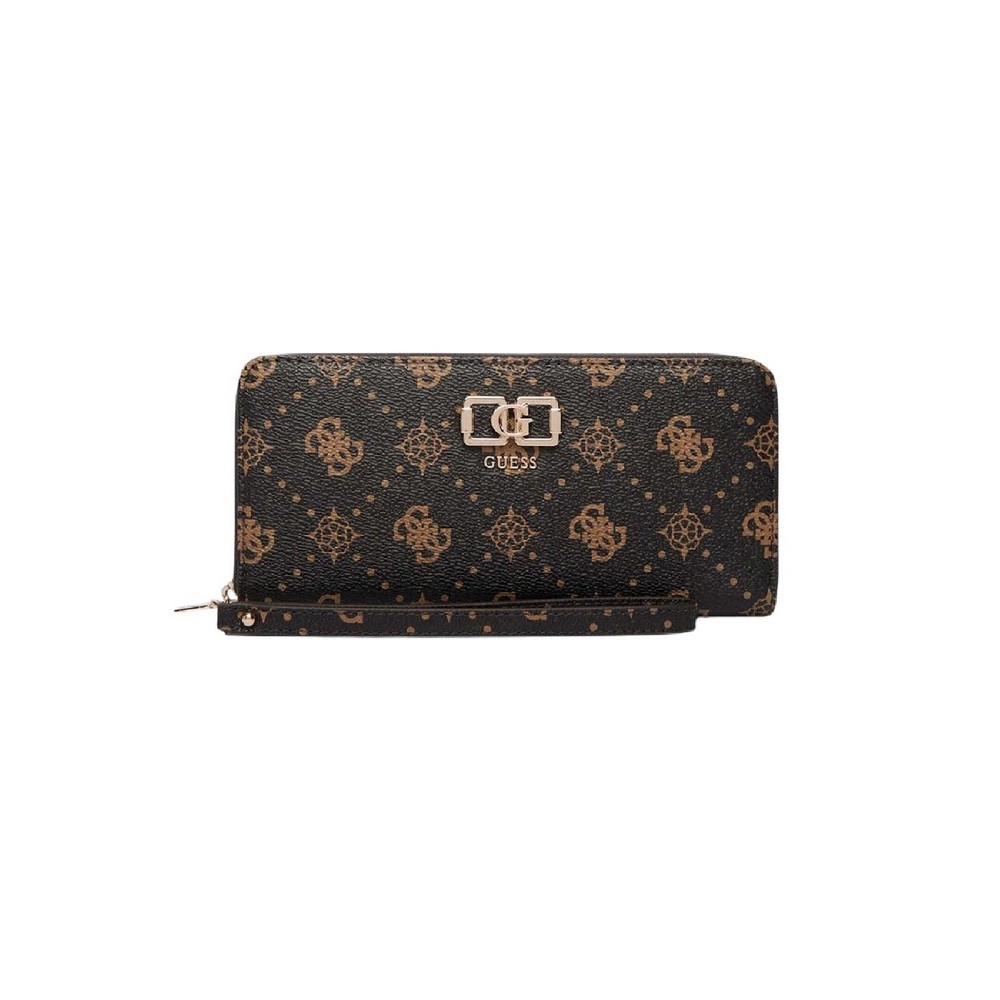 GUESS EMELIE LOGO SLG LRG ZIP AROUND ΠΟΡΤΟΦΟΛΙ ΓΥΝΑΙΚΕΙΟ COFFEE