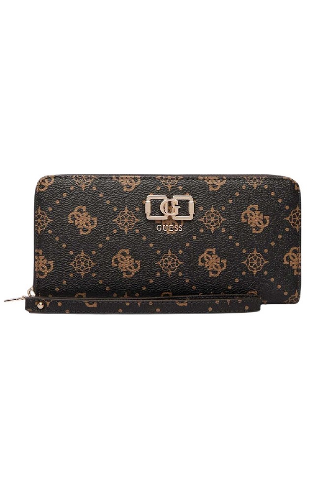 GUESS EMELIE LOGO SLG LRG ZIP AROUND ΠΟΡΤΟΦΟΛΙ ΓΥΝΑΙΚΕΙΟ COFFEE