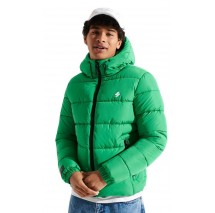 ΜΠΟΥΦΑΝ HOODED SPORTS PUFFER ΑΝΔΡΙΚΟ SUPERDRY LIGHT GREEN