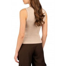 GUESS TINA RIBS TANK TOP ΜΠΛΟΥΖΑ ΓΥΝΑΙΚΕΙΑ BEIGE