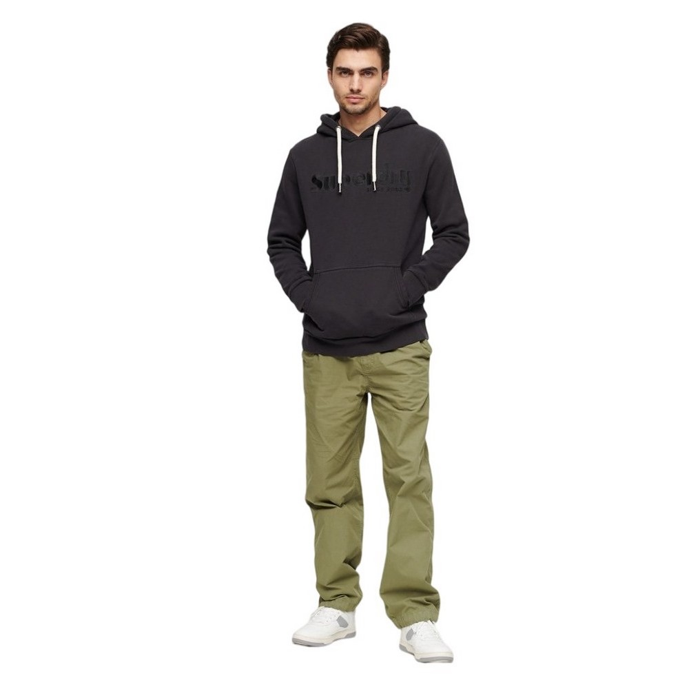 SUPERDRY TERRAIN LOGO OVERDYED HOODIE ΜΠΛΟΥΖΑ ΦΟΥΤΕΡ ΑΝΔΡΙΚΗ BLACK