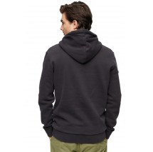 SUPERDRY TERRAIN LOGO OVERDYED HOODIE ΜΠΛΟΥΖΑ ΦΟΥΤΕΡ ΑΝΔΡΙΚΗ BLACK