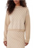GUESS LS MN AUBREY 4G SWTR ΜΠΛΟΥΖΑ ΠΛΕΚΤΗ ΓΥΝΑΙΚΕΙΑ BEIGE