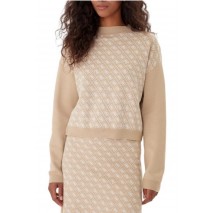 GUESS LS MN AUBREY 4G SWTR ΜΠΛΟΥΖΑ ΠΛΕΚΤΗ ΓΥΝΑΙΚΕΙΑ BEIGE