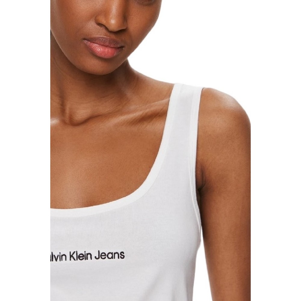 CALVIN KLEIN JEANS INSTITUTIONAL STRAPPY TOP ΤΟΠ ΓΥΝΑΙΚΕΙΟ BRIGHT WHITE