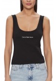 CALVIN KLEIN JEANS INSTITUTIONAL STRAPPY TOP ΤΟΠ ΓΥΝΑΙΚΕΙΟ BLACK