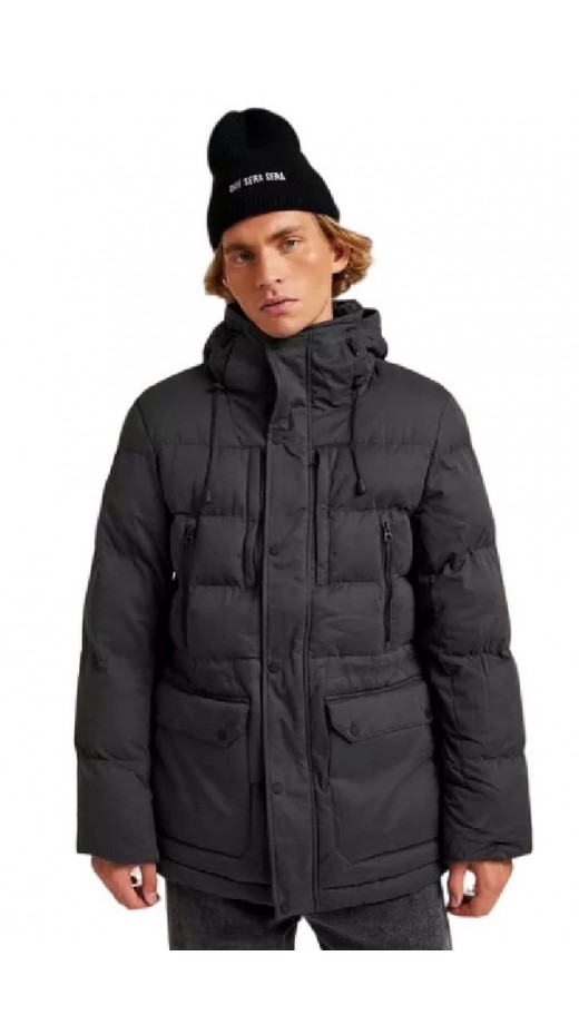 SUPERDRY MF HOODED PARKA ΜΠΟΥΦΑΝ ΑΝΔΡΙΚΟ BLACK