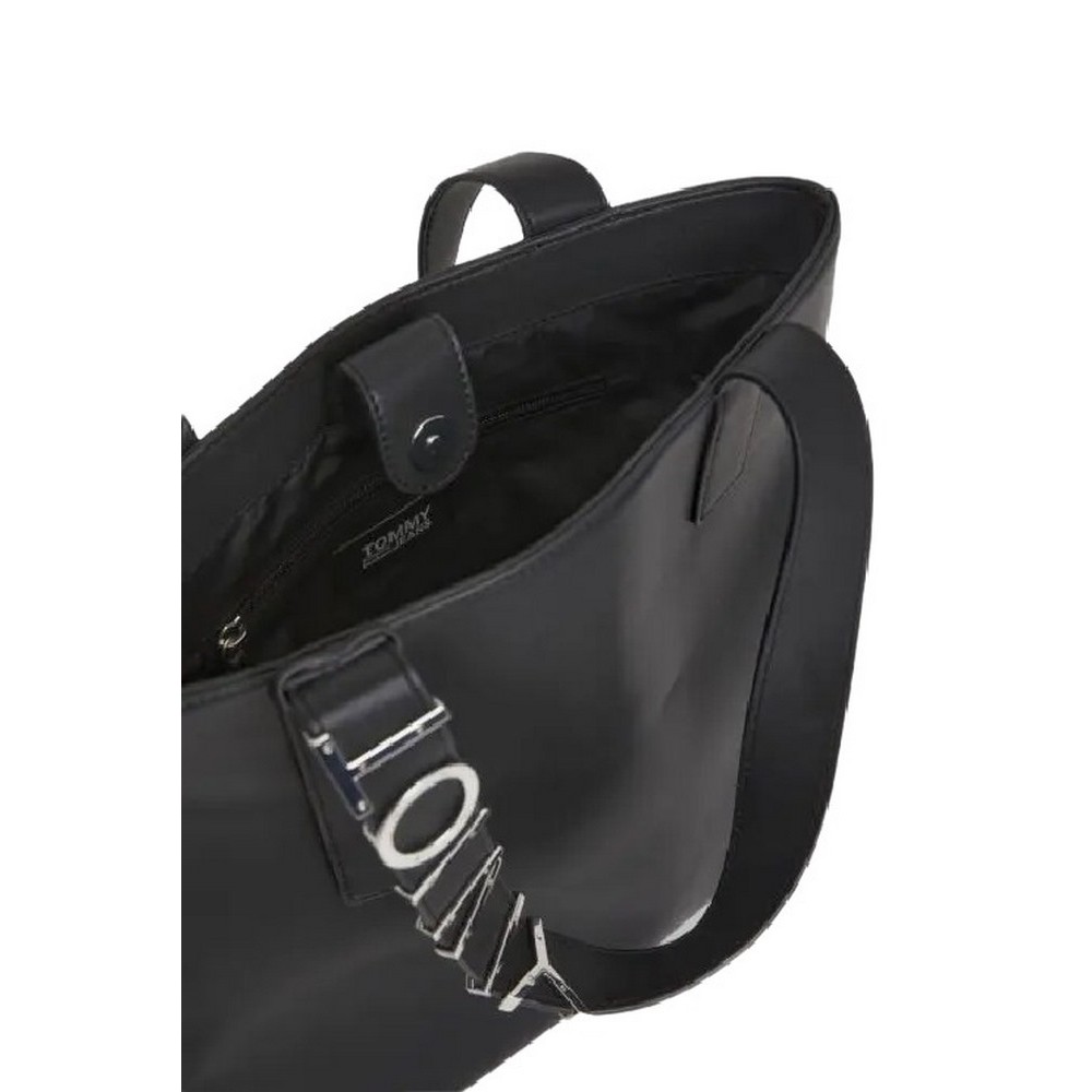 TOMMY HILFIGER TJW BOLD TOTE ΤΣΑΝΤΑ ΓΥΝΑΙΚΕΙΑ BLACK